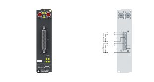 EPP2316-0008 | EtherCAT P Box, 8-channel digital input + 8-channel digital output, 24 V DC, 10 µs, 0.5 A, D-sub