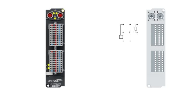 EPP2339-0003 | EtherCAT P Box, 16-channel digital combi, 24 V DC, 3 ms, 0.5 A, IP20 connector