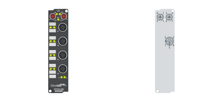 EPP2596-0002 | EtherCAT P Box, 1-channel LED output, 24 V DC, 3 A, M12