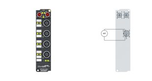 EPP3184-0002 | EtherCAT P Box, 4-channel analog input, multi-function, ±10 V, 0/4…20 mA, 16 bit, single-ended, M12