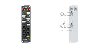 EPP3744-0041 | EtherCAT P Box, 4-channel analog input + 8-channel digital combi, pressure, 0…1000 hPa (0…+1 bar), M8