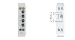 EQ2008-0002 | EtherCAT Box, 8-channel digital output, 24 V DC, 0.5 A, M12, stainless steel