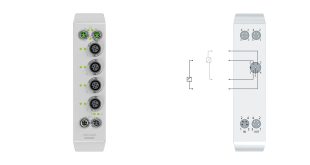 EQ3314-0002 | EtherCAT Box, 4-channel analog input, temperature, thermocouple, 16 bit, M12, stainless steel