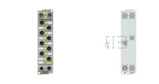 ER1098-0001 | EtherCAT Box, 8-channel digital input, 24 V DC, 10 µs, ground switching, M8, zinc die-cast