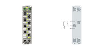 ER2008-0001 | EtherCAT Box, 8-channel digital output, 24 V DC, 0.5 A, M8, zinc die-cast