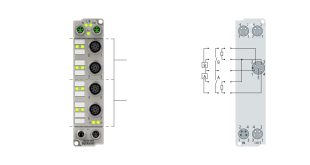 ER2328-0002 | EtherCAT Box, 4-channel digital input + 4-channel digital output, 24 V DC, 3 ms, 2 A, M12, zinc die-cast