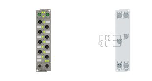 ER2338-1001 | EtherCAT Box, 8-channel digital combi, 24 V DC, 3 ms, 0.5 A, M8, zinc die-cast