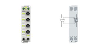 ER3174-0002 | EtherCAT Box, 4-channel analog input, multi-function, ±10 V, 0/4…20 mA, 16 bit, differential, M12, zinc die-cast