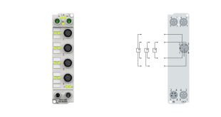 ER4174-0002 | EtherCAT Box, 4-channel analog output, multi-function, ±10 V, 0/4…20 mA, 16 bit, differential, M12, zinc die-cast