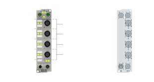 ER6001-0002 | EtherCAT Box, 1-channel communication interface, serial, RS232/RS422/RS485, M12, zinc die-cast