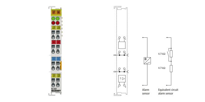 KL1362 | Bus Terminal, 2-channel digital input, break-in alarm, 24 V DC, 3 ms