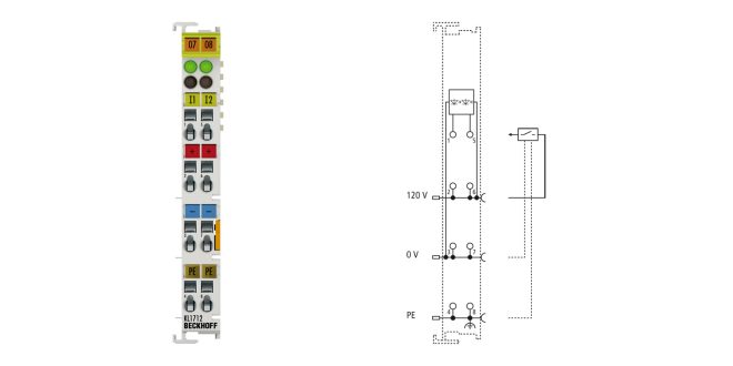 KL1712 | Bus Terminal, 2-channel digital input, 120 V AC/DC, 10 ms