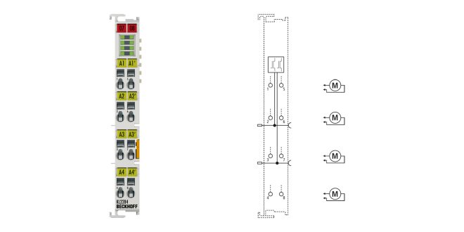 KL2284 | Bus Terminal, 4-channel digital output, reverse switching, 24 V DC, 2 A