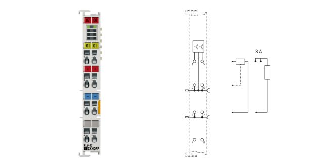 KL2442 | Bus Terminal, 2-channel digital output, 24 V DC, 2 x 4 A/1 x 8 A