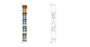 KL2521 | Bus Terminal, 1-channel pulse train output, incr. enc. simulation, RS422, 50 mA