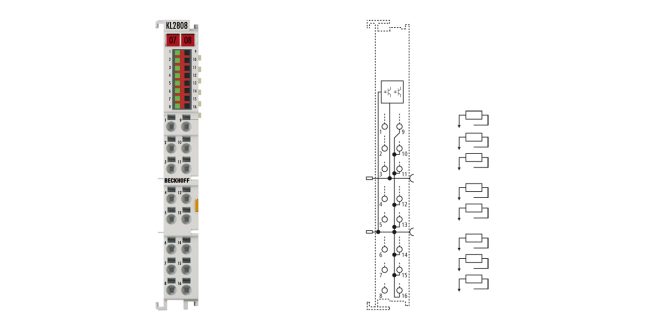 KL2808 | Bus Terminal, 8-channel digital output, 24 V DC, 0.5 A