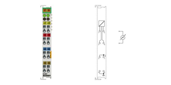 KL3002 | Bus Terminal, 2-channel analog input, voltage, ±10 V, 12 bit, differential