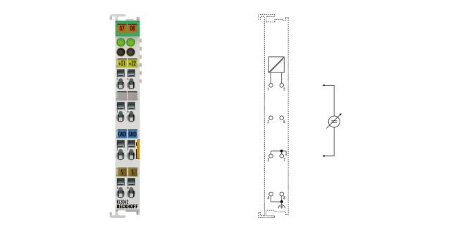 KL3062 | Bus Terminal, 2-channel analog input, voltage, 0…10 V, 12 bit, single-ended