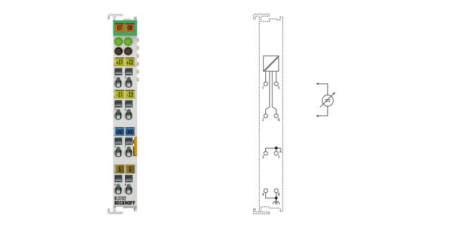 KL3102 | Bus Terminal, 2-channel analog input, voltage, ±10 V, 16 bit, differential