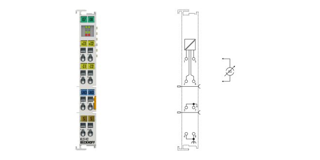 KL3142 | Bus Terminal, 2-channel analog input, current, 0…20 mA, 16 bit, differential, high-precision