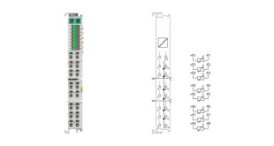 KL3208-0010 | Bus Terminal, 8-channel analog input, temperature, RTD (Pt1000, NTC), 16 bit