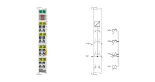 KL3228 | Bus Terminal, 8-channel analog input, temperature, RTD (Pt1000, Ni1000), 16 bit