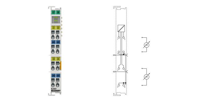 KL3464 | Bus Terminal, 4-channel analog input, voltage, 0…10 V, 12 bit, single-ended