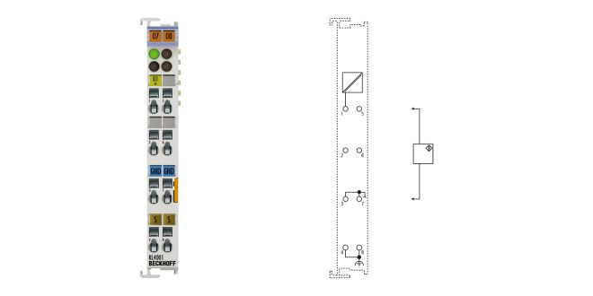 KL4001 | Bus Terminal, 1-channel analog output, voltage, 0…10 V, 12 bit, differential