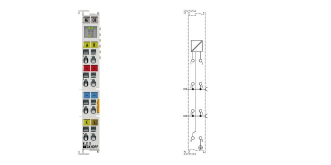 KL5111 | Bus Terminal, 1-channel encoder interface, incremental, 24 V DC HTL, 250 kHz