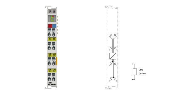KL6841 | Bus Terminal, 1-channel communication interface, SMI, master, 230 V AC