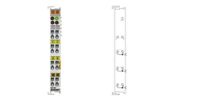 KL9160 | Potential supply terminal, 120…230 V AC, with diagnostics