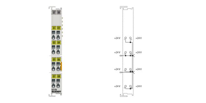 KL9186 | Potential distribution terminal, 8 x 24 V DC