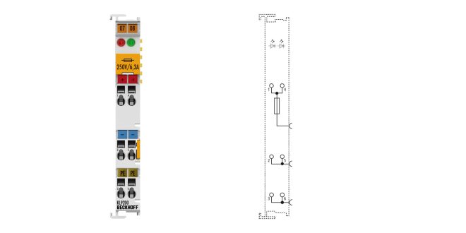 KL9200 | Potential supply terminal, 24 V DC, with fuse