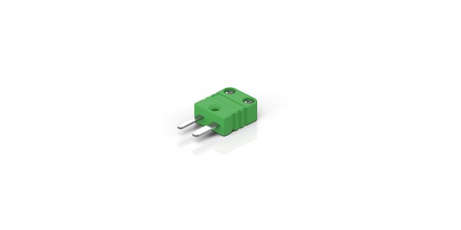 ZS3000-0101 | Thermocouple plug in miniature version, green, thermocouple: NiCr-Ni, type K according to DIN EN 60584, packaging unit = 10 pieces