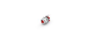 ZS7002-0007 | Flange rear assembly, EtherCAT P, print contact, 9.0 mm, with counter nut, 2-pieces: separate contact carrier and housing, shielded